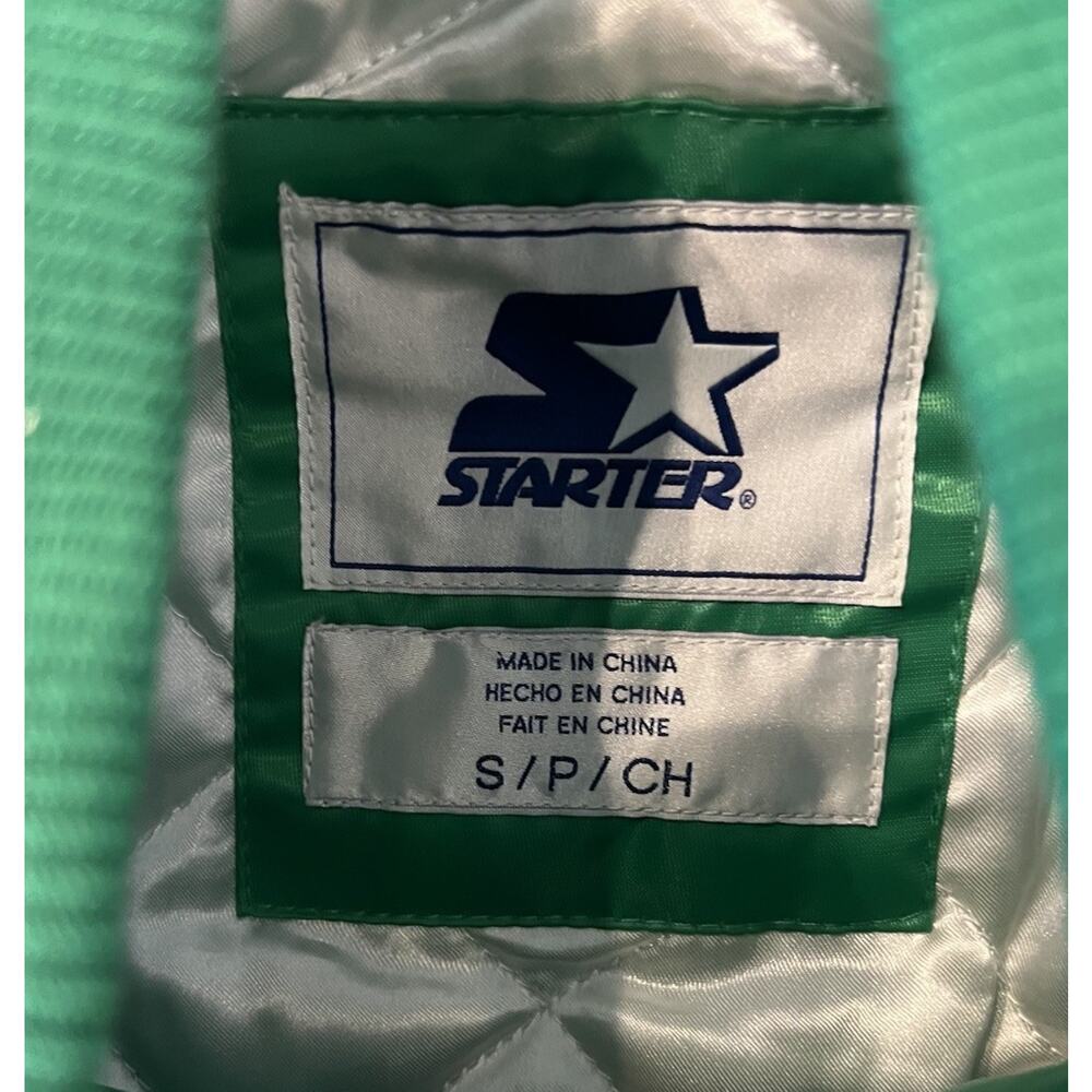 Size S - New York Jets Starter Satin Green Bomber Jacket💚 Brand New + 11 Pins! - Picture 3 of 9